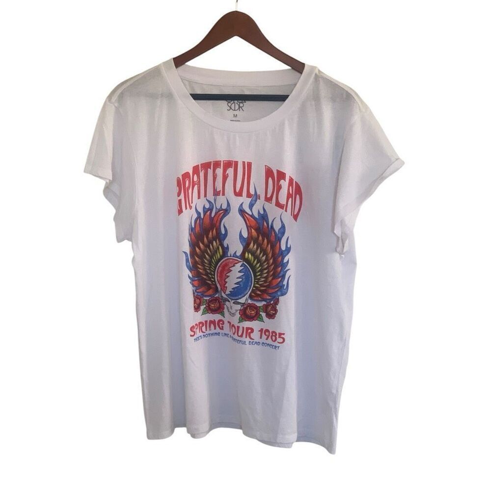 CHASER White Grateful Dead Spring 1985 Tour Graphic Tee - Size M